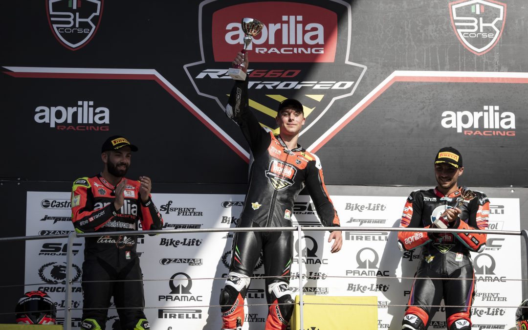 Max Toth vince entrambe le gare del Trofeo Aprilia RS660 al Mugello